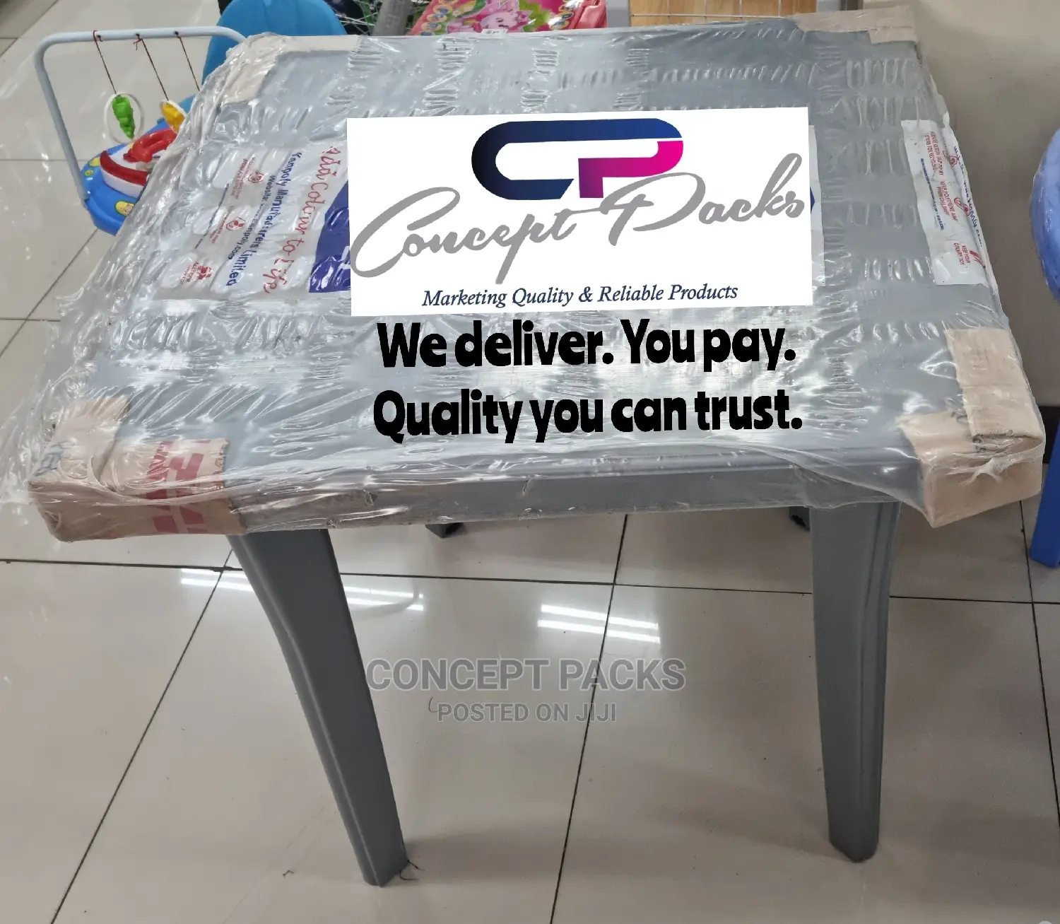 4 Seater Square Plastic Table