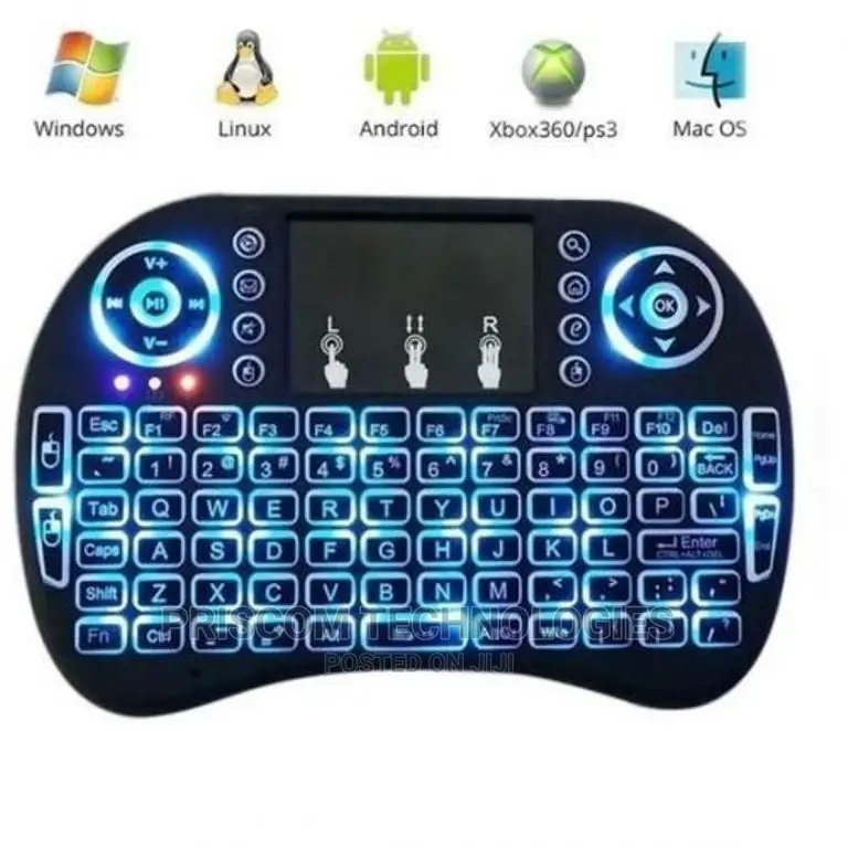 Backlit Mini Keyboard Touchpad Mouse, Mini Wireless Keyboard