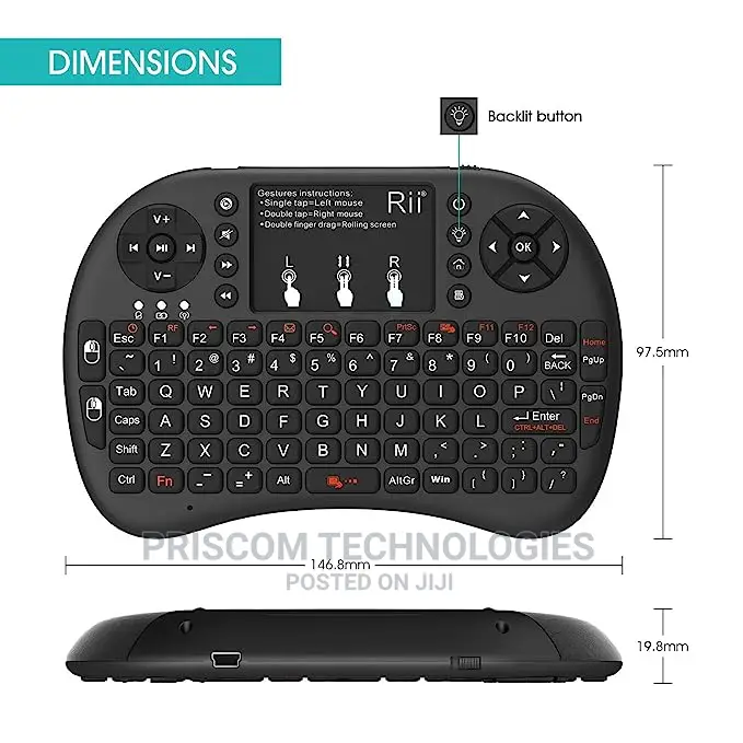 Smart Tv Wireless Keyboard, Mini Wireless Keyboard Backlight