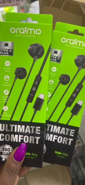 Oraimo Wired Type C Earphones.
