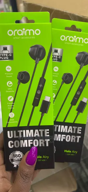 Oraimo Wired Type C Earphones.