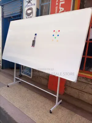 White Board With Portable Wheeled Stand 8ftx4ft Whiteboard