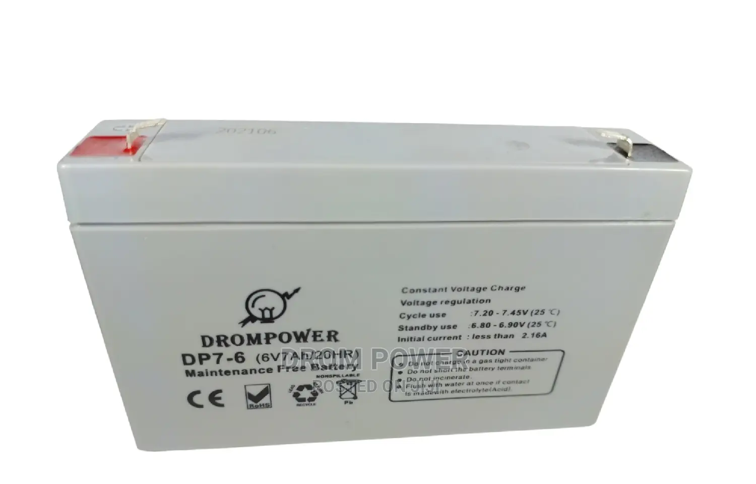 Drom 6v 7ah Battery