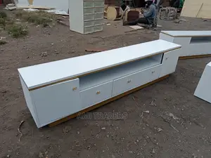 7ft Golden Tv Stands+LED