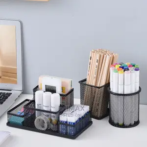 Pen Holder Metal Wire Mesh Pencil Container
