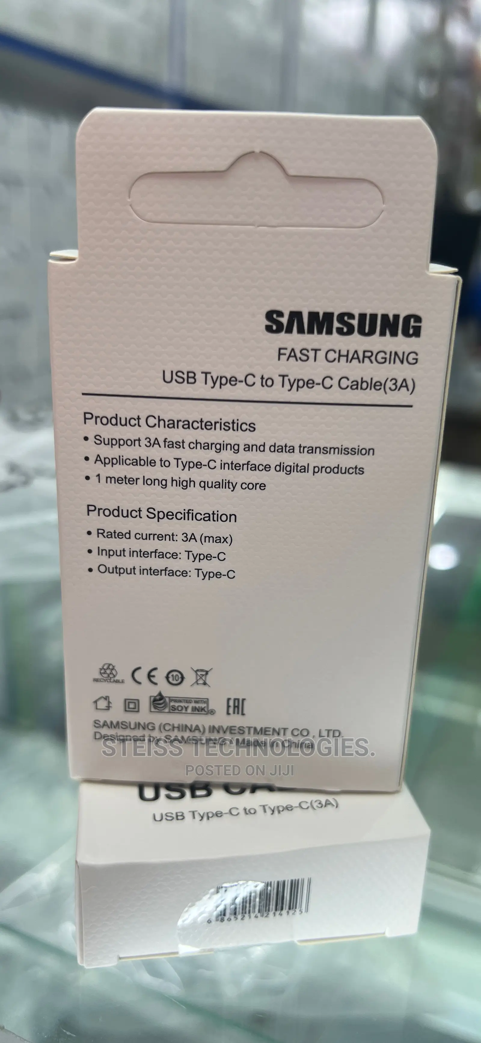 Samsung Type C-to Type C 3A Cable.