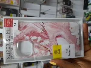 iPhone 14 Case - Stylish Pink Polished Marble Phone Cover -