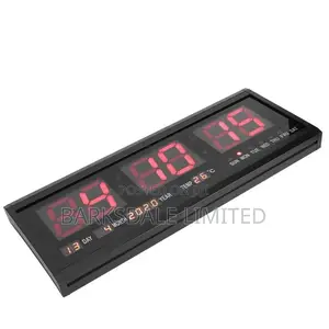 Extra Large Wall Clock Time Date Digital Led LCD Electronic