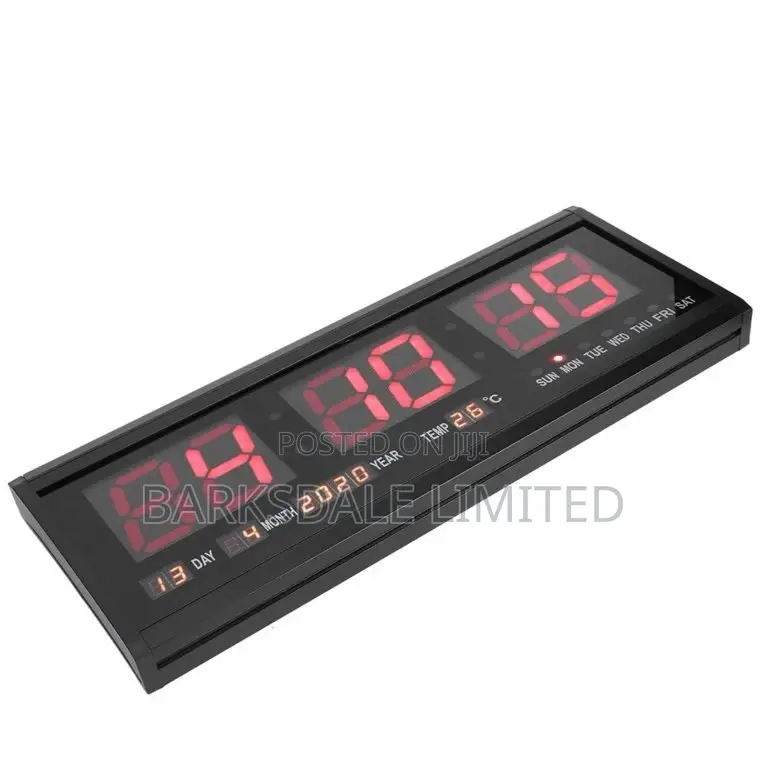 Extra Large Wall Clock Time Date Digital Led LCD Electronic