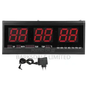 Extra Large Wall Clock Time Date Digital Led LCD Electronic