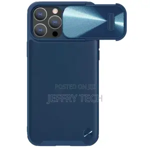 Apple iPhone 14 Pro Case Blue NILLKIN CAMSHIELD LEATHER S