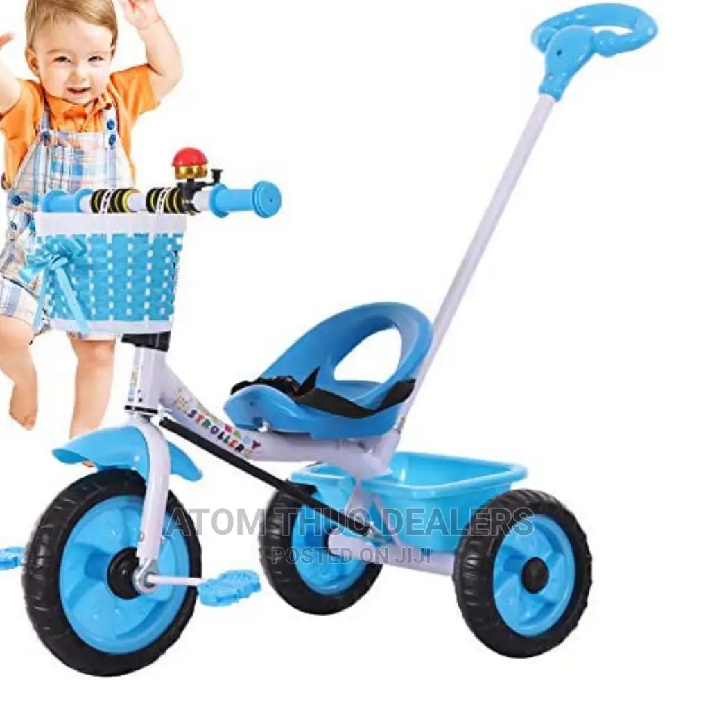 Blue Kids Tricycle Available With Handle 