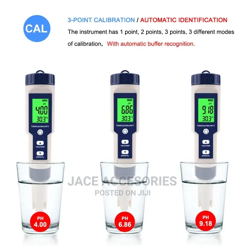 High Precision 5 in One Water Quality Tester
