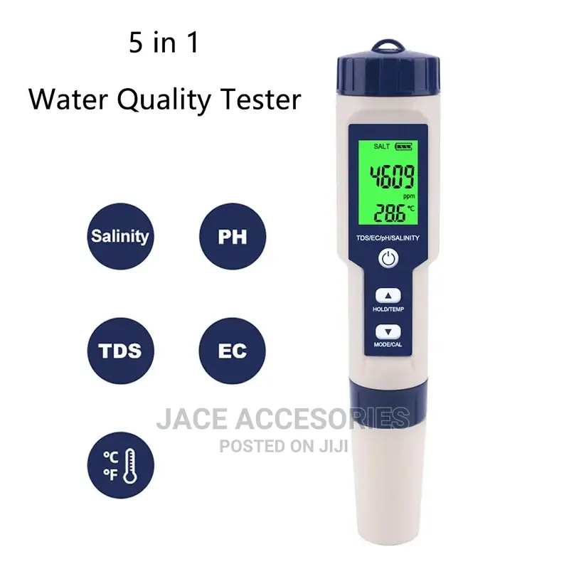High Precision 5 in One Water Quality Tester