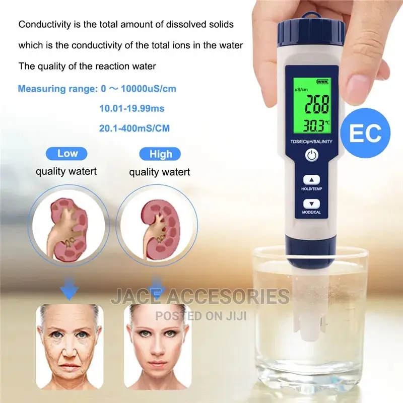 High Precision 5 in One Water Quality Tester