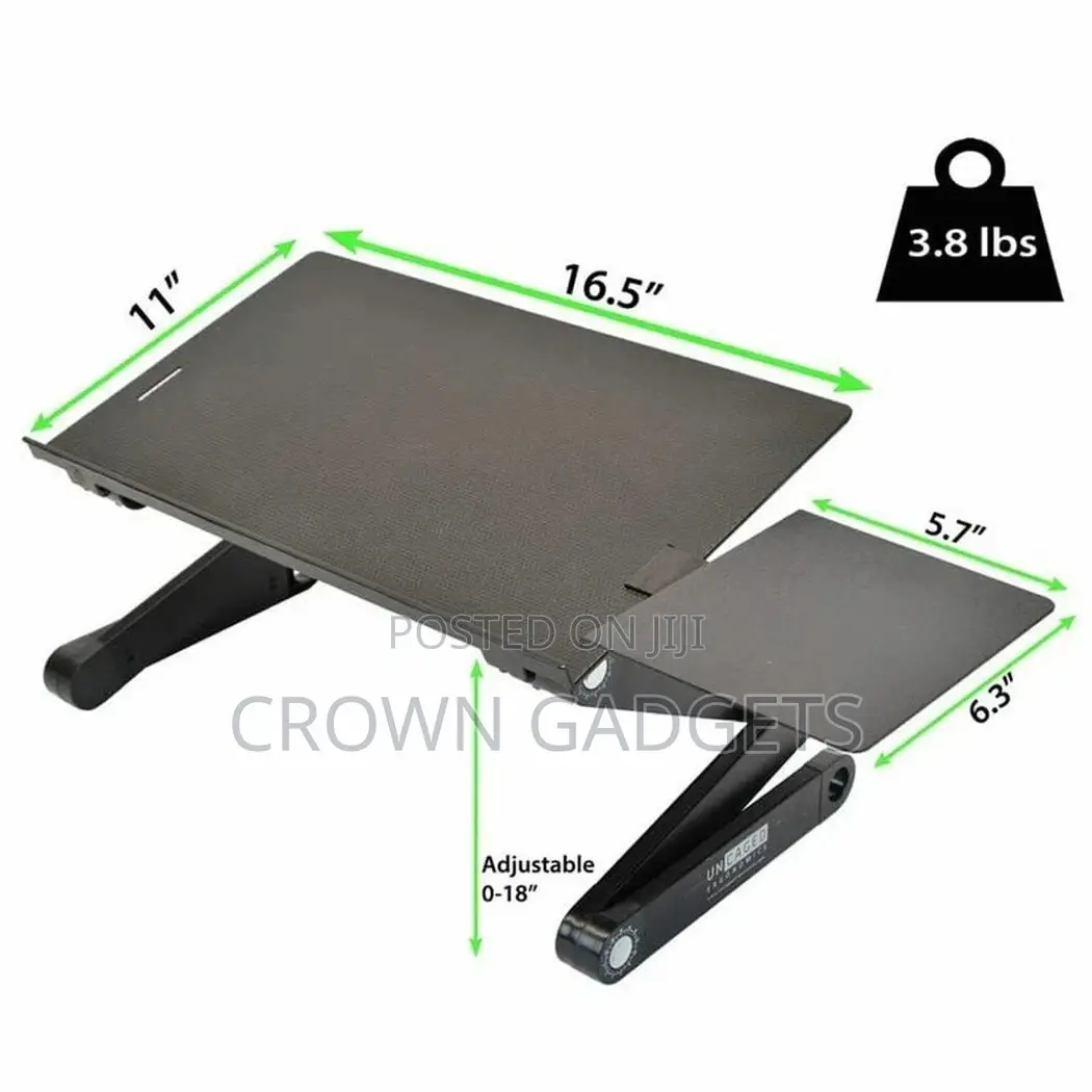 Adjustable Ergonomic Portable Aluminum Laptop Desk.