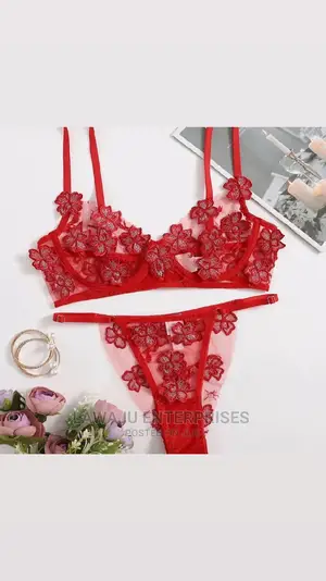 Sexy Floral Lace Bra Pantie Lingerie Set Size M L