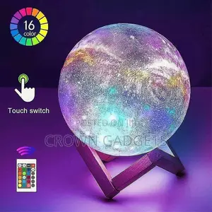 Multi Colour Personalised Moon Lamp