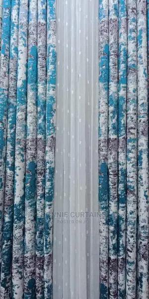 Blue Mixed With White Curtains Curtains