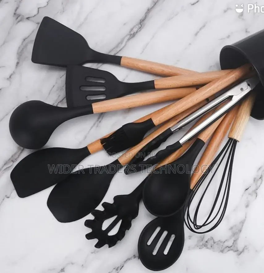 12pc Silicone Non Stick Cooking Spoon Set
