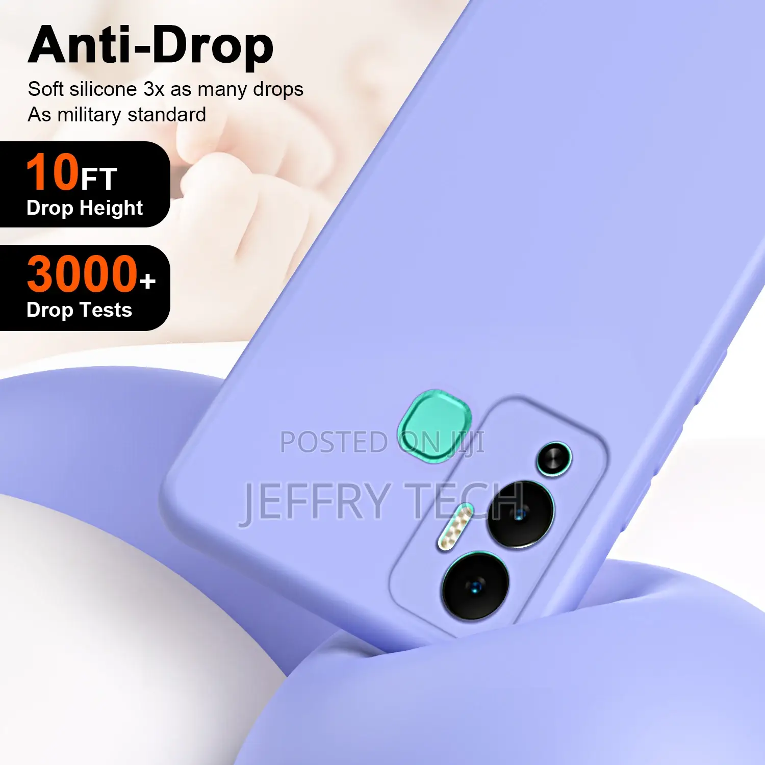 Infinix Hot 12 Play Case, Slim Smooth Soft Silicone Shockpro