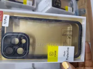 iPhone 13 Pro Blac Borders Soft TPU Camera Protection Clear