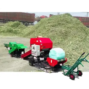 Grass Silage Peanut Corn Stalk Automatic Silage Hay Baler Fo