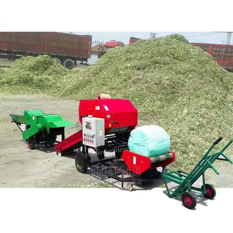 Grass Silage Peanut Corn Stalk Automatic Silage Hay Baler Fo