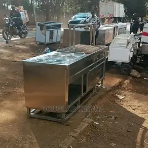 Stainless Steel Combined Food Warmer Display and Grill.