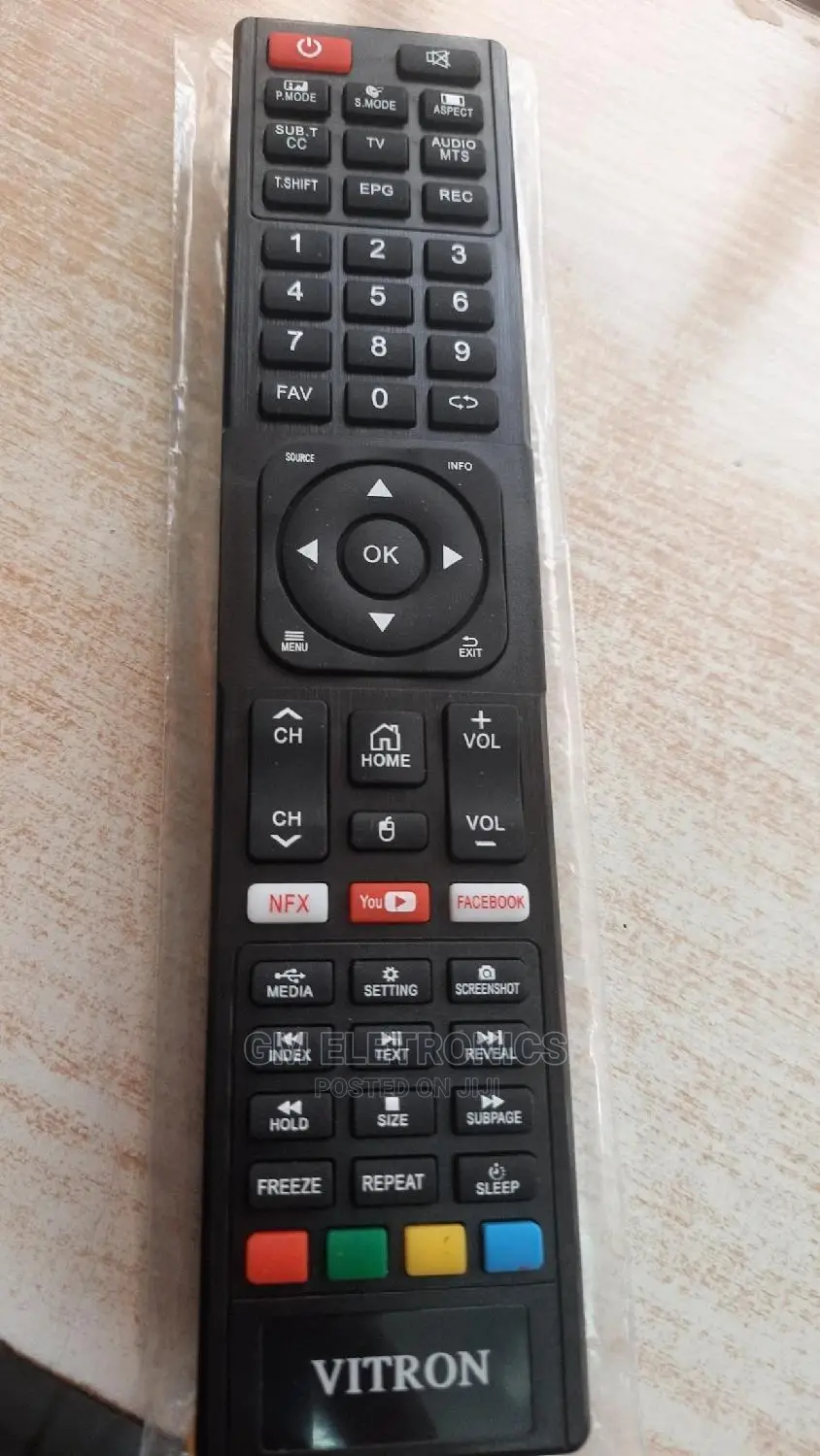 New Vitron TV Replacement Remote.(NFX, Youtube Facebook)