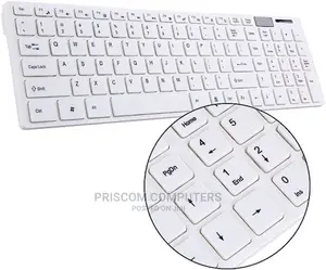 White Wireless Keyboard and Mouse, Computer Wireless Keyboar