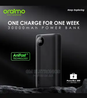 30000mah Oraimo 15W Powerbank.