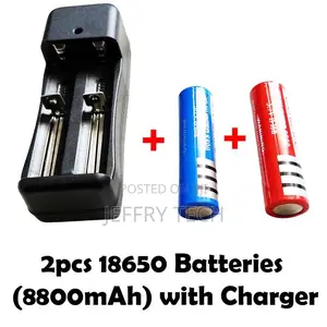 2 Slots 8800mah 18650 Batteries 3.7V + Charger