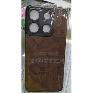Infinix Smart 7 Plus, Classy Brown Leather Cover Case.\