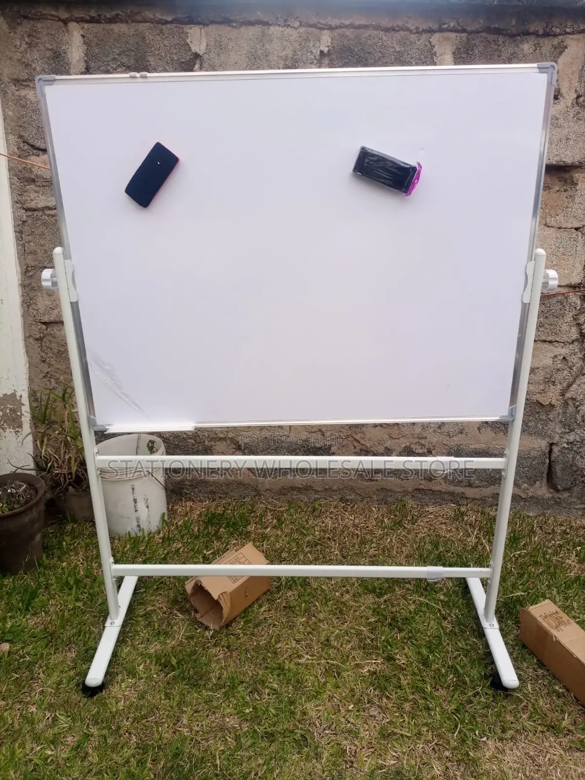 Single Sided Whiteboard 90cmx120cm Portable