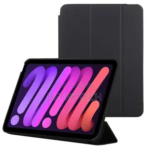 3-Fold Smart Leather Case for iPad Mini 6-Black