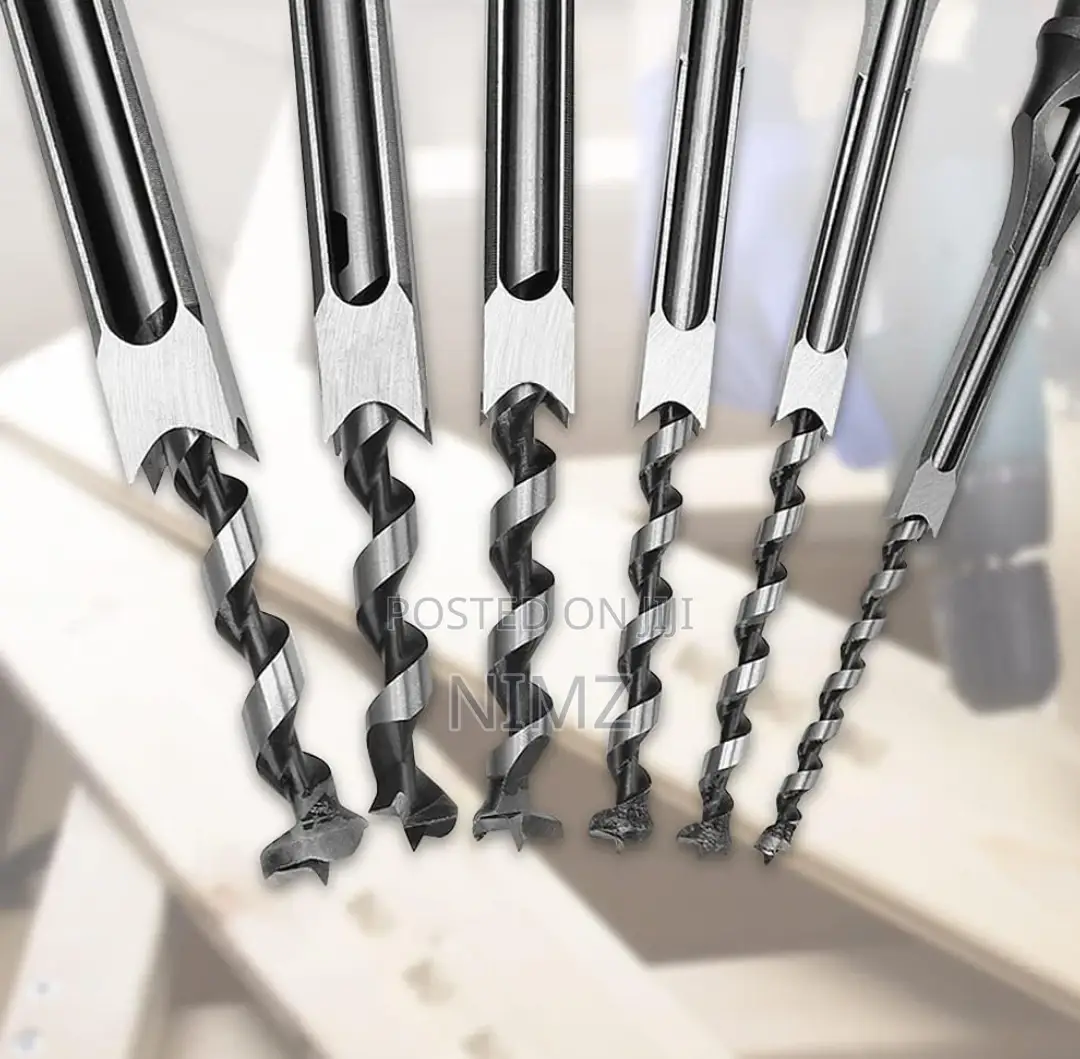 6PCS Woodworking Square Hole Mortise Drill Bits