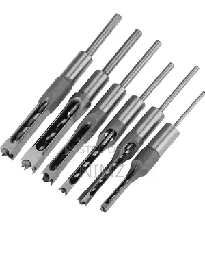 6PCS Woodworking Square Hole Mortise Drill Bits