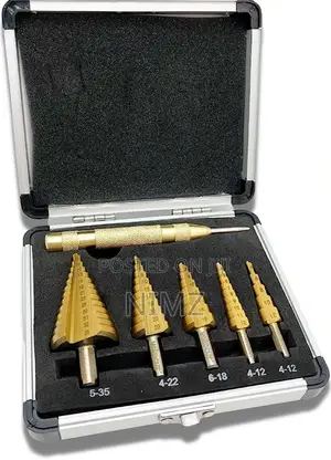6PCS HSS Cobalt Titanium Step Drill Bit