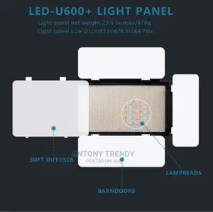 K Led 600 Photographic Lighting Panel With Digital Display