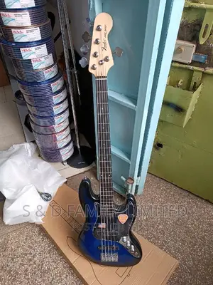 Fender 5 String Jazz Bass Guitar Blue