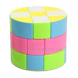 Barrel Rubik's Puzzle Round Cylindrical Rubik Speed Cube Bra