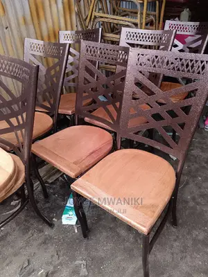 Mahogany Chair With Powder Coated Metal