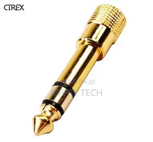 3.5mm Socket to 6.5mm Male Jack Plug Audio Stereo Adaptor Go