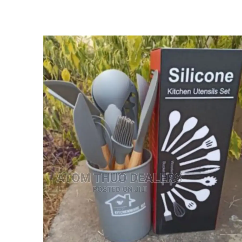 New Grey Kitchen Utensils Silicon Set