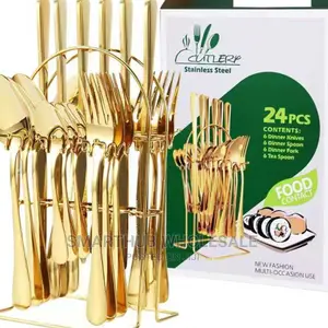 *24PC Cutlery Set (Gold COLOUR*