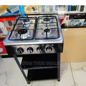 4 Gas Burner With Shelves 