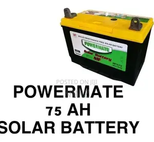 Powermate 75 AH Solar Battery Dry Cell Maintenance Solar Bat