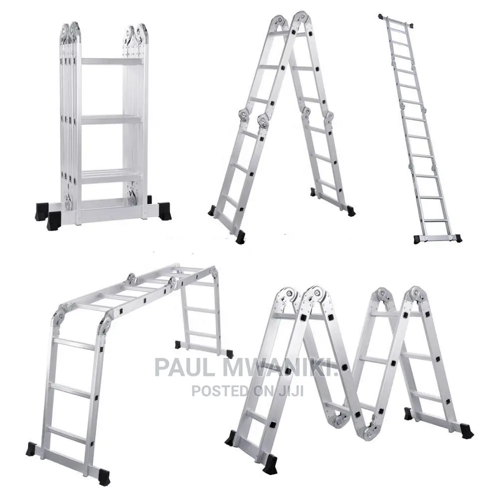 12ft, Aluminium Multipurpose Ladder. 4by3.