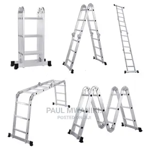 12ft, Aluminium Multipurpose Ladder. 4by3.
